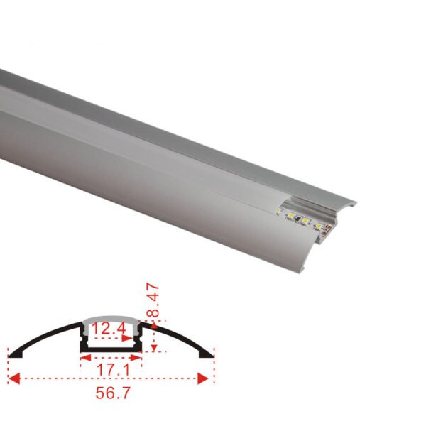 LED Aluminum Channel Ultra Wide 56.7mm Profile