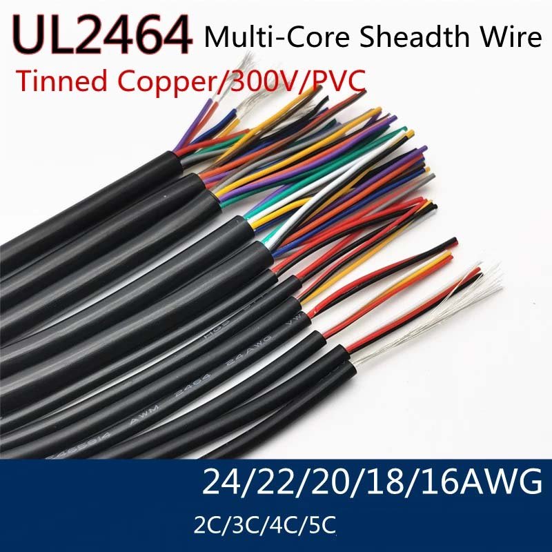 Cable Cable de cobre UL2464 20/22/24/26 AWG Cable de control de potencia de la señal de 2/3/4 núcleos 