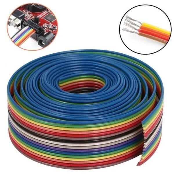 16P cable rainbow flat wire welding cable connector wire ribbon extension cable 02