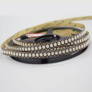 Product Description: Enhance your lighting projects with the WS2812B LED Strip Light, featuring 144 LEDs per meter for high-density, individually addressable lighting. This programmable 5050 SMD RGB strip is designed to deliver stunning dream color effects with a flexible and durable black PCB. Key Features: Individually Addressable LEDs: Each LED can be independently controlled, allowing for intricate patterns, animations, and lighting effects. High-Density Lighting: With 144 LEDs per meter, this strip ensures exceptional brightness and seamless color transitions, perfect for detailed and dynamic lighting designs. 5050 SMD RGB LEDs: Utilizes high-quality 5050 SMD LEDs for vibrant and consistent color output across the entire strip. Dream Color Effects: Capable of producing millions of colors, this strip can create mesmerizing and dynamic lighting displays. Flexible Design: The black PCB offers flexibility, enabling the strip to bend and conform to various shapes and installations. Programmable: Easily programmable via various controllers, thanks to the integrated WS2812B IC, which allows for precise control of each LED. Easy Installation: The adhesive backing ensures secure and simple mounting on any clean surface. Safe Low Voltage: Operates on a safe DC 5V power supply, making it easy and safe to use in different environments. Applications: Custom Lighting Projects Home and Room Decoration Architectural Lighting Stage and Event Lighting Holiday and Party Decoration Advertising and Signage DIY Electronics and Hobbies Specifications: LED Type: WS2812B 5050 SMD RGB LEDs LED Count: 144 LEDs per meter Voltage: DC 5V Color: RGB Full Color Spectrum PCB Color: Black Flexibility: Highly flexible for versatile installations Length: Customizable to fit your project needs Transform your lighting projects with the WS2812B LED Strip Light, offering high-density, individually addressable RGB LEDs on a flexible black PCB. Ideal for DIY enthusiasts, professional designers, and anyone looking to create vibrant, programmable lighting displays.